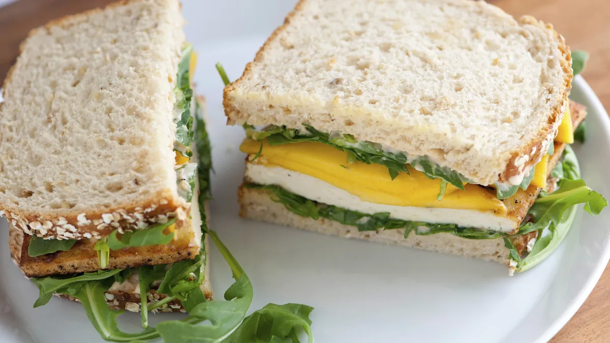 Crispy Tofu and Mango Sandwiches