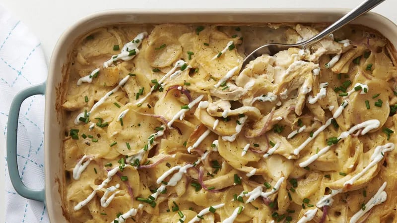 Sour Cream and Onion Scalloped Potato Casserole