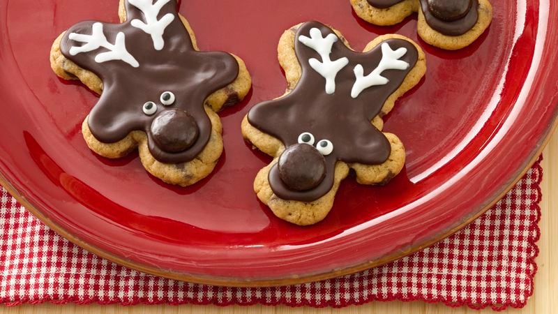 Chocolate Chip Reindeer Cookies