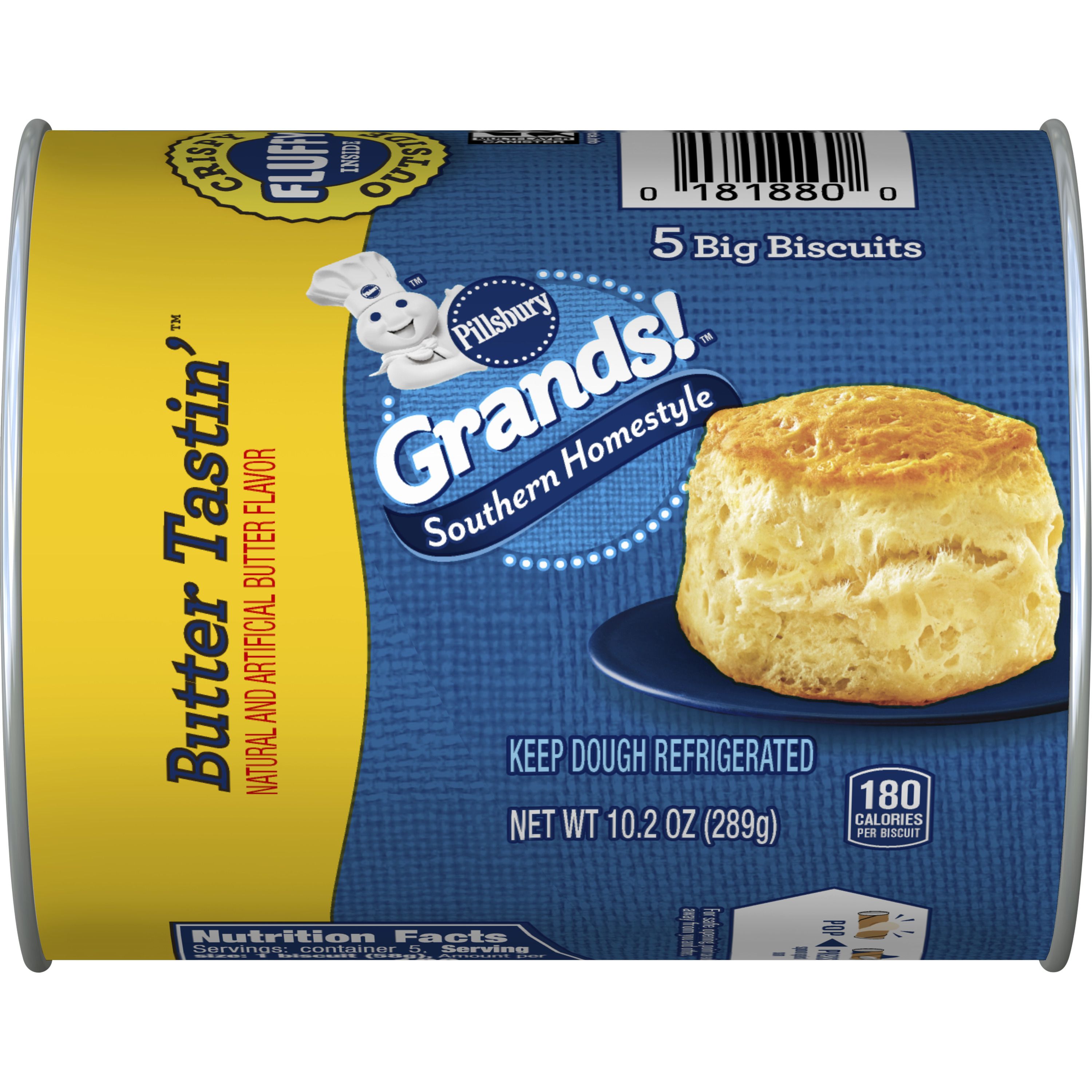 Grands!™ Southern Homestyle Butter Tastin’™ Biscuits 5 ct - Front