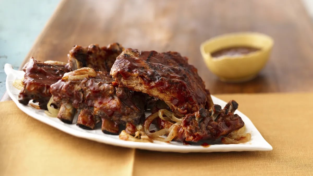 Grilled Barbecued Ribs