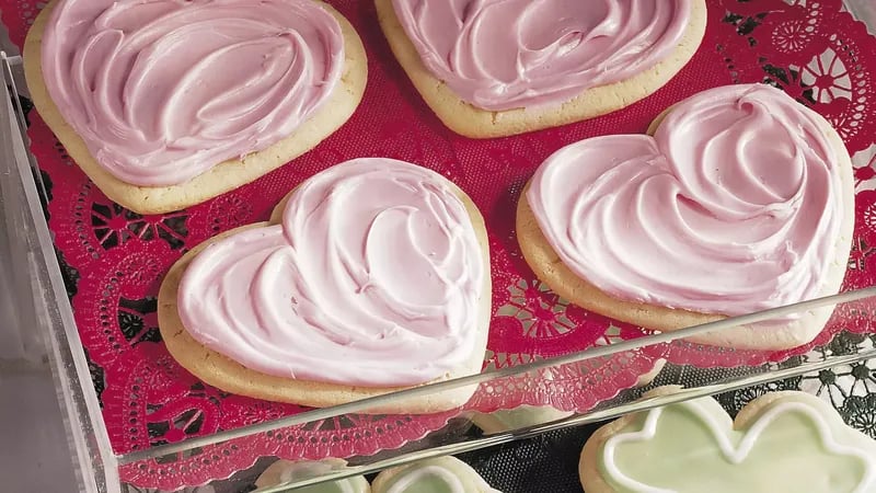 Frosted Heart Cookies