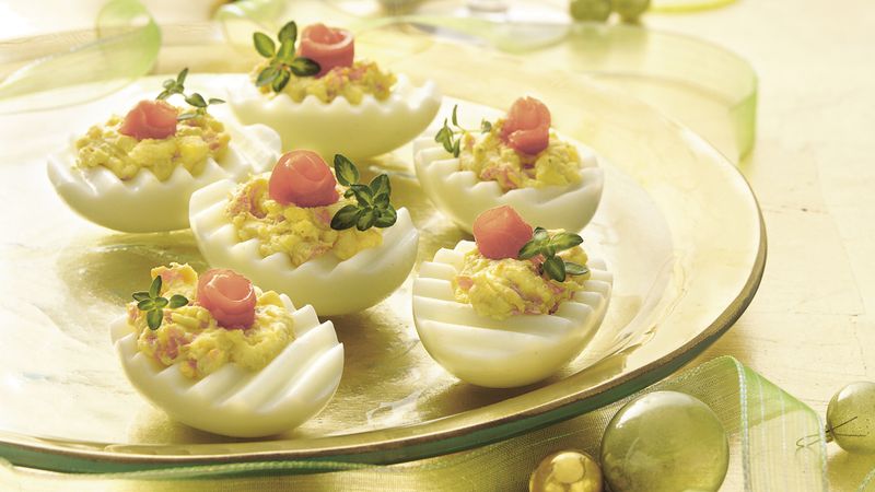 Stuffed Eggs with Smoked Salmon and Herb Cheese