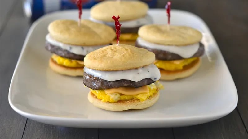 Crescent Bun Breakfast Sliders