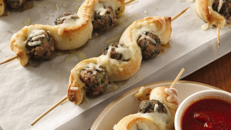 Meatball and Breadstick Sub Skewers