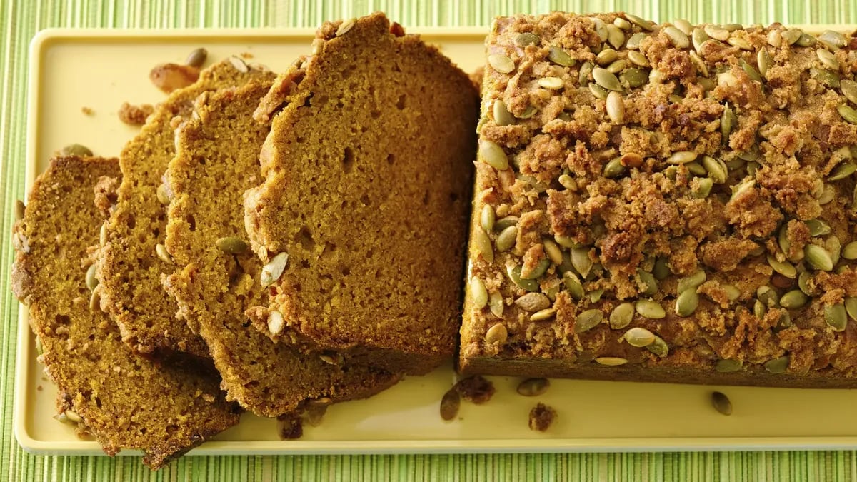 Gluten-Free Pumpkin Bread with Pepita Streusel