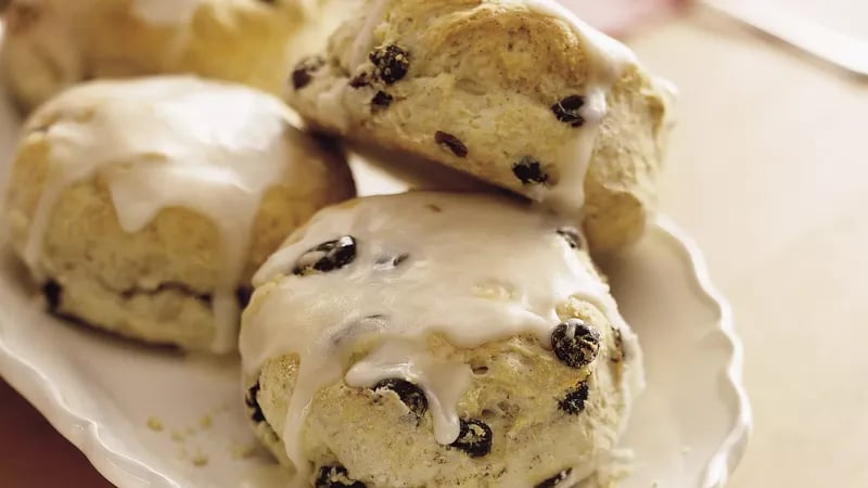 Glazed Raisin-Cinnamon Biscuits