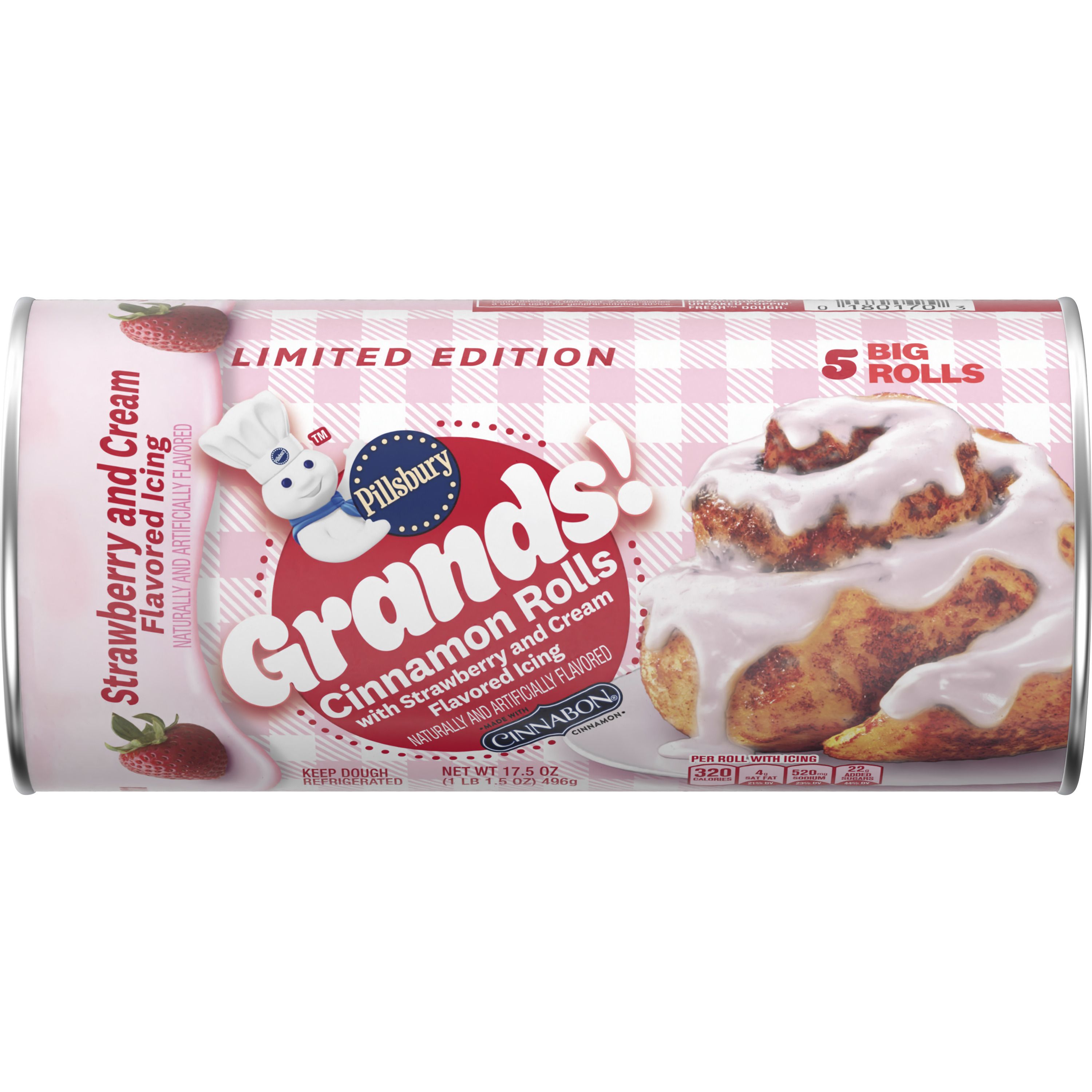 Pillsbury™ Grands!™ Cinnamon Rolls Strawberries & Cream - Front