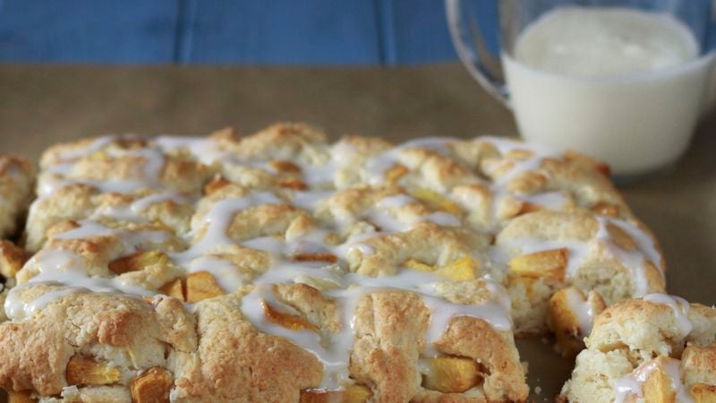 Peaches and Cream Pull Apart Biscuits