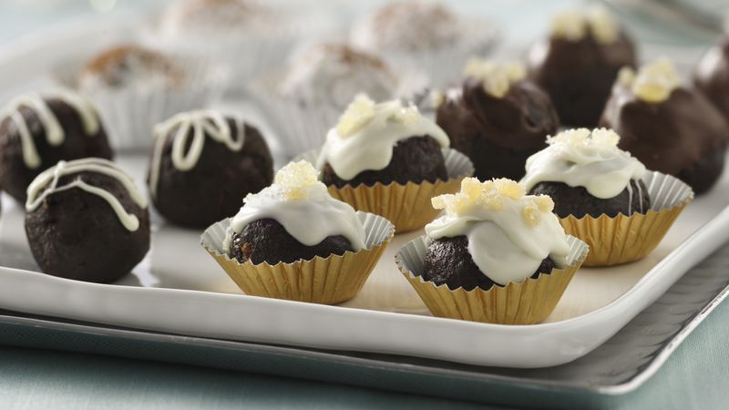 Bourbon-Spiked Ginger Brownie Truffle Balls
