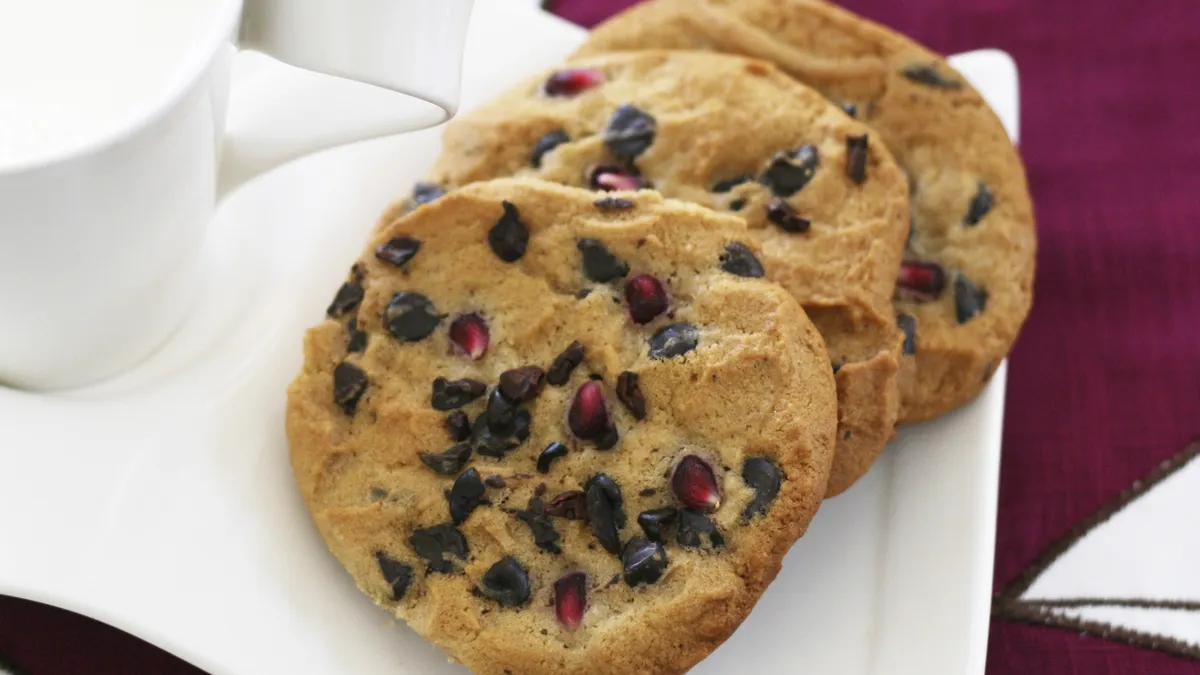 Pomegranate-Cocoa Nib Chocolate Chip Cookies