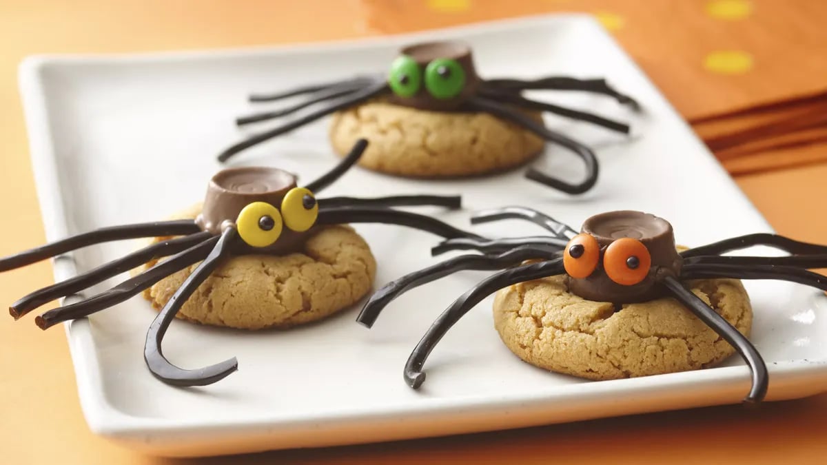 Peanut Butter Spider Cookies