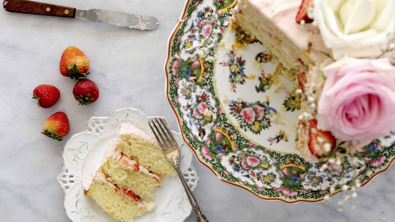 Hayden’s Strawberry Frosted Layer Cake Recipe - BettyCrocker.com
