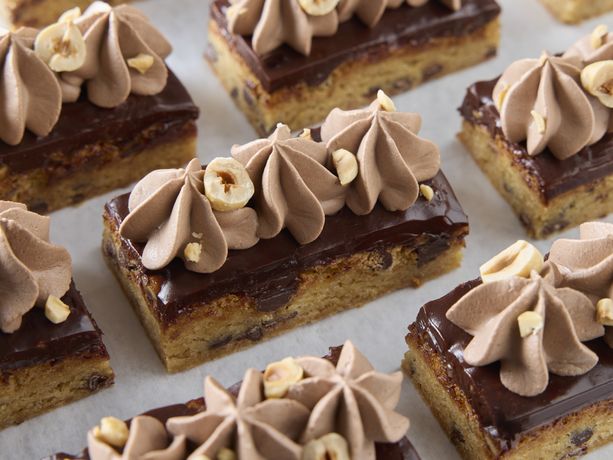 Chocolate Hazelnut Mousse Blondies