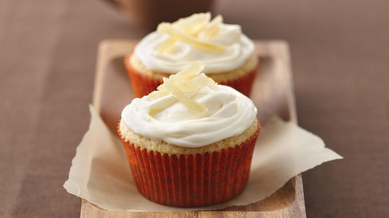 Ginger and Peach Cupcakes