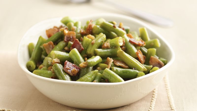 Green Beans with Bacon-Walnut Vinaigrette