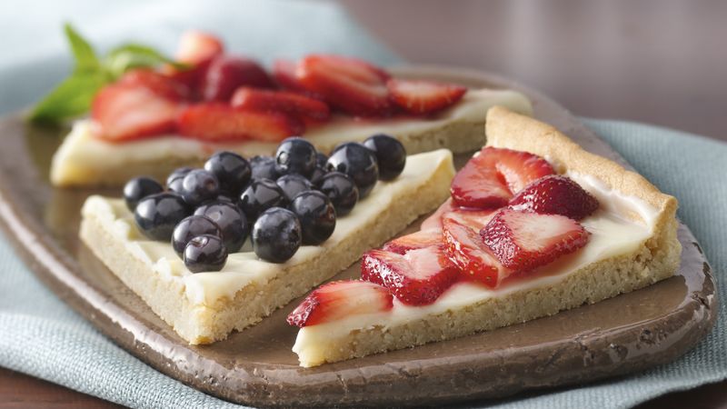 Berries and Cream Dessert Triangles