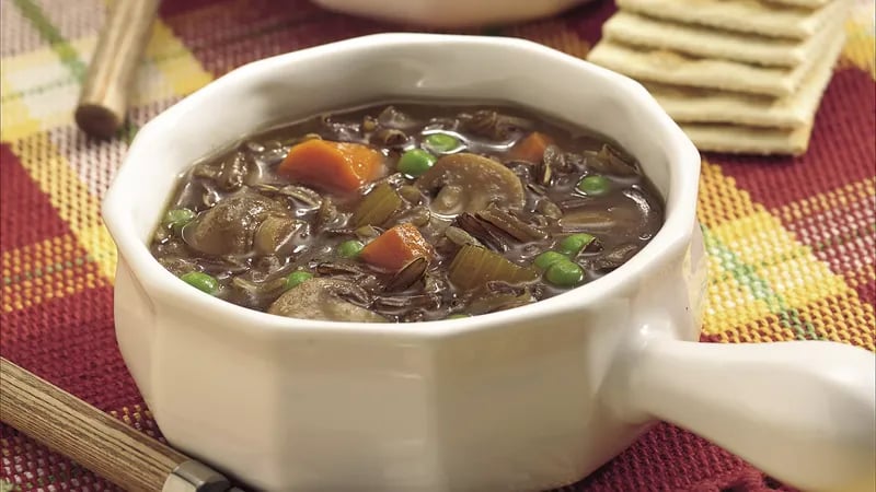 Slow-Cooker Wild Rice and Mushroom Soup