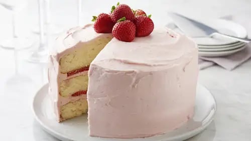 Strawberry Frosted Layer Cake