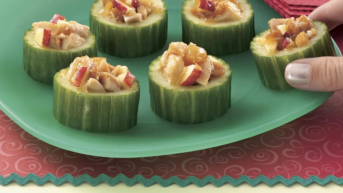 Chicken-Chutney-Cucumber Cups