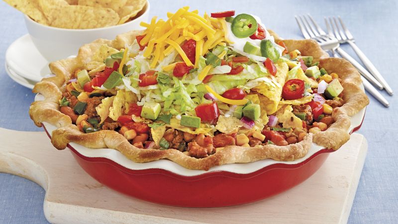 Salad-Topped Taco Pie