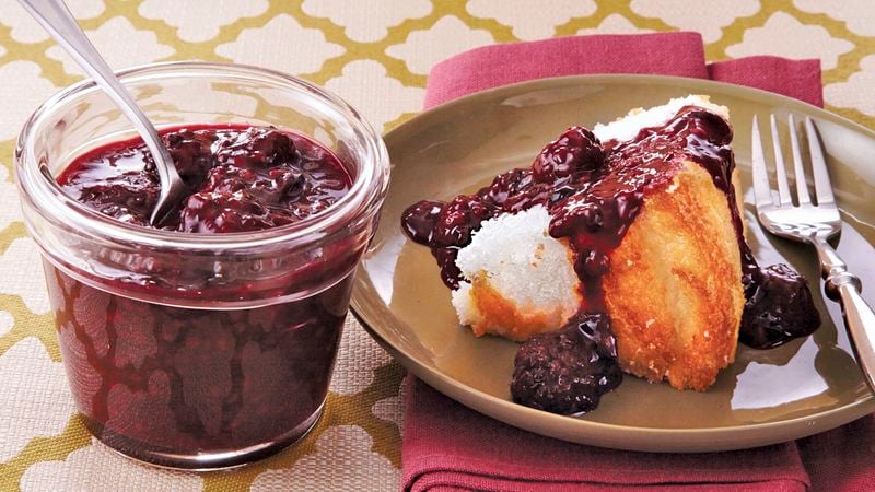 Slow-Cooker Angel Food Cake with Berry Compote