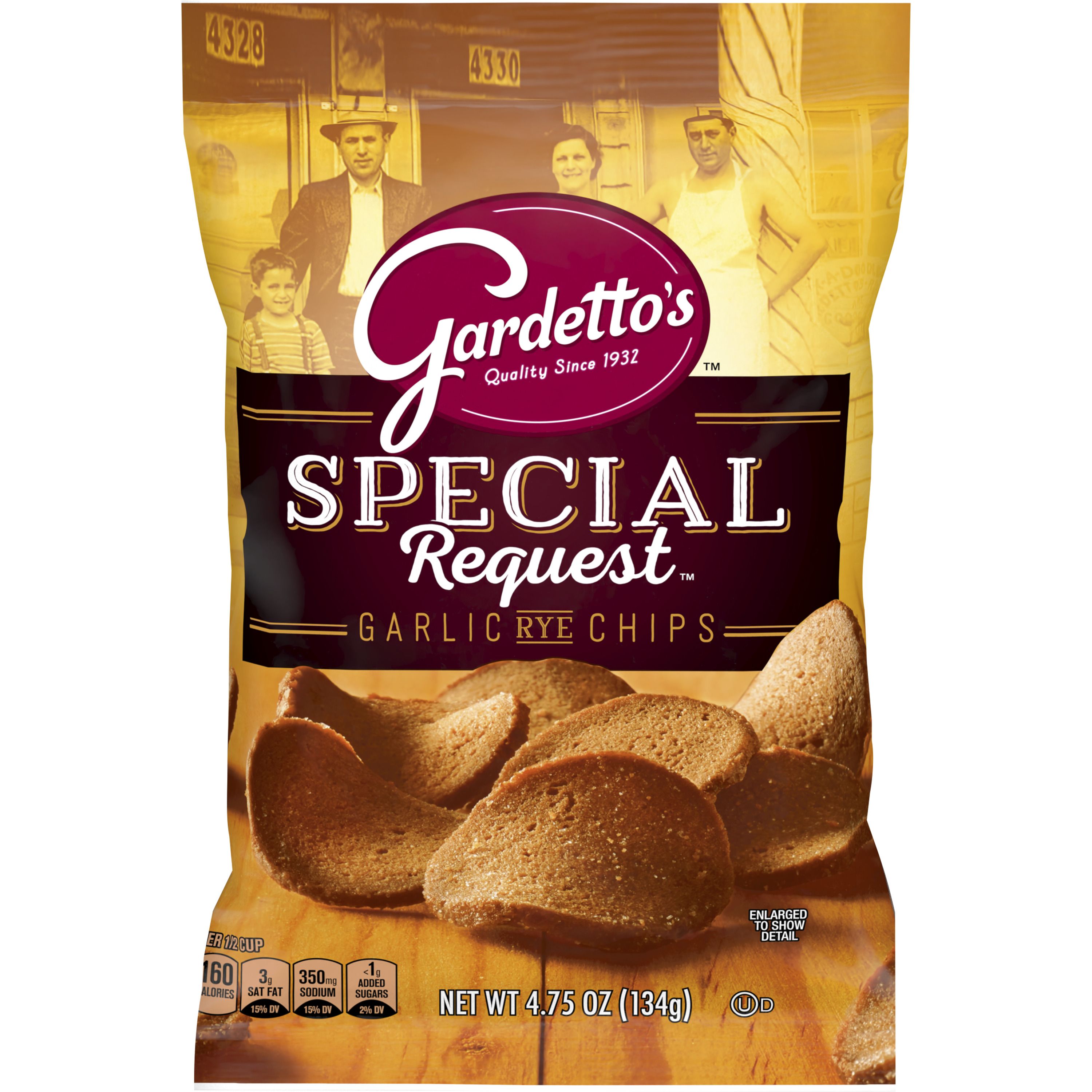 Front - 3D Gardetto's Salty Snack Mix Bag Special Request Garlic Rye Chips 7/4.75 OZ