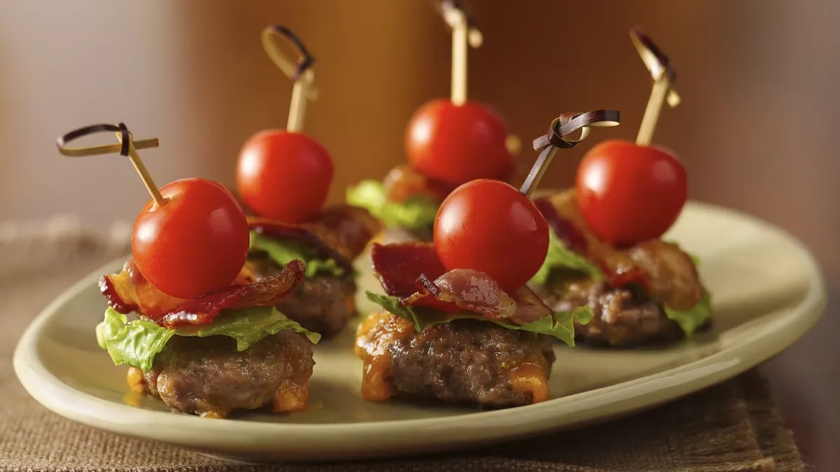 Cheesy Bacon Burger Bites