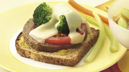 Open-Faced Veggie Burger Melts
