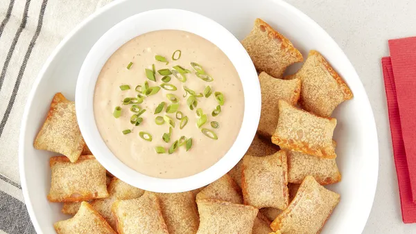 Pizza Snacks with Tangy Barbecue Ranch Dip