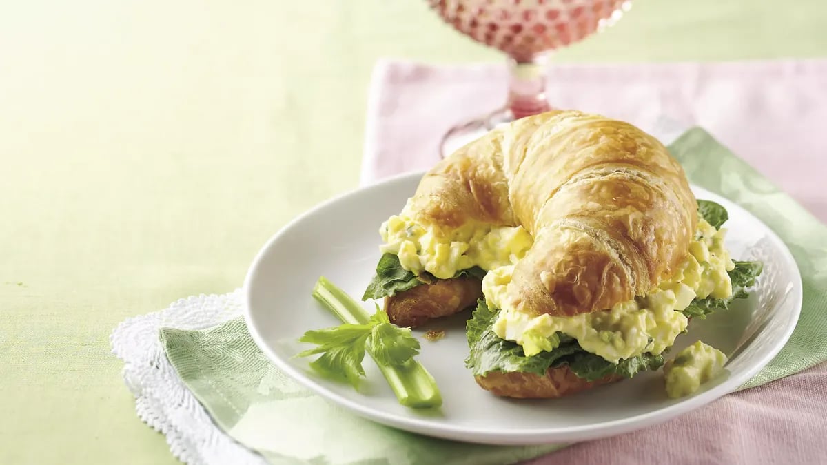 Ranch Egg Salad Croissant Sandwiches