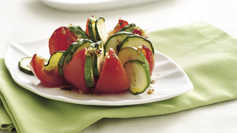 Baked Tomatoes with Zucchini