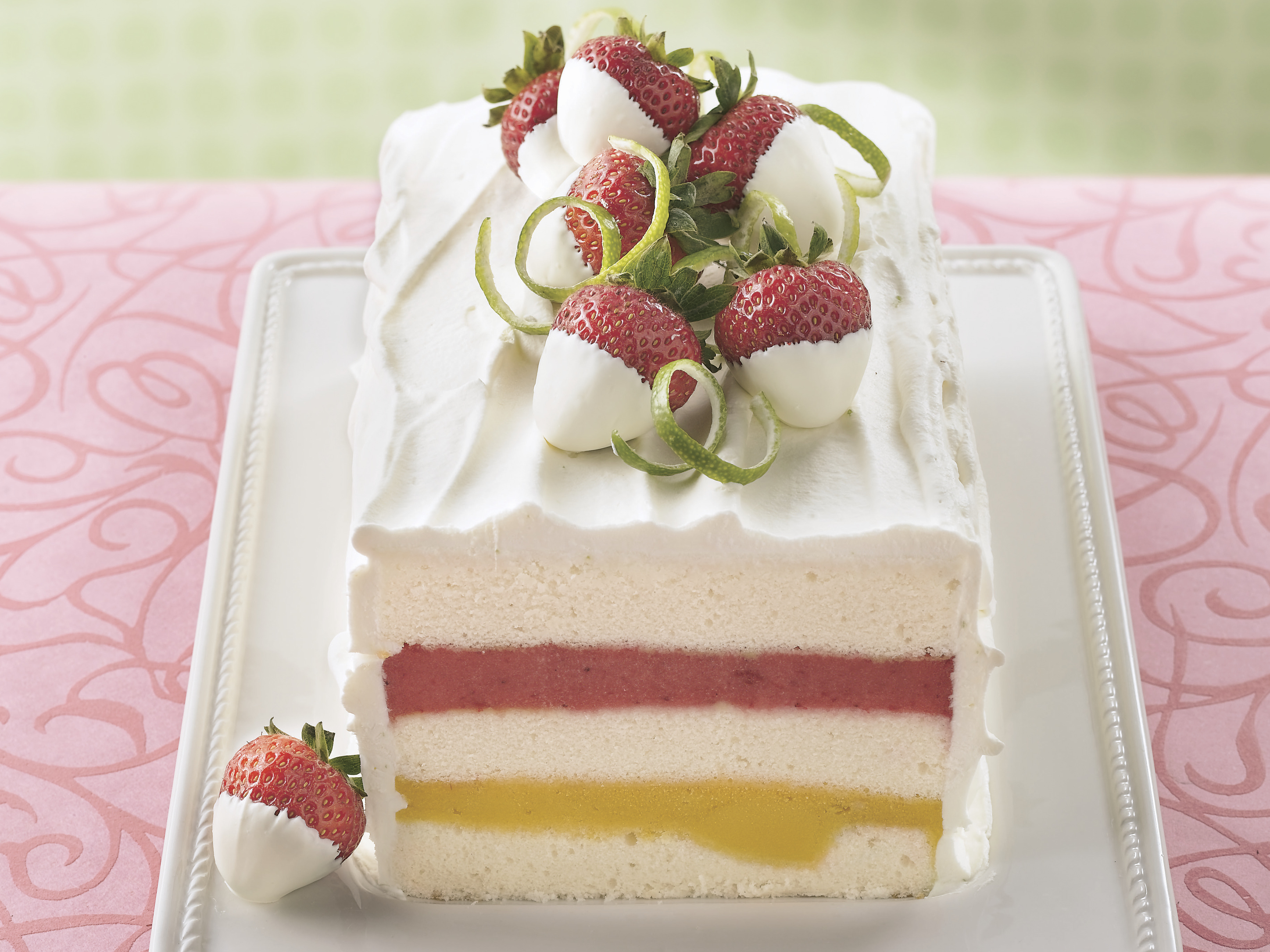 Raspberry Mango Ice Cream Cake - Shutterbean