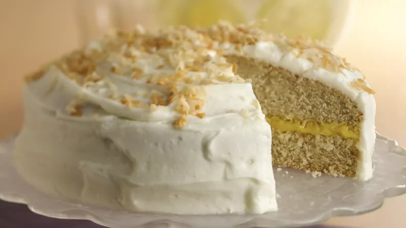 Lemon Filled Coconut Cake