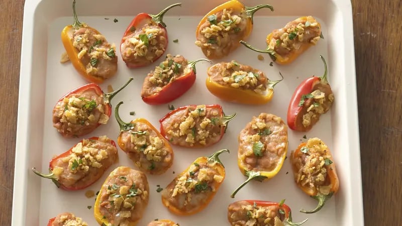 Taco-Stuffed Mini Sweet Peppers 