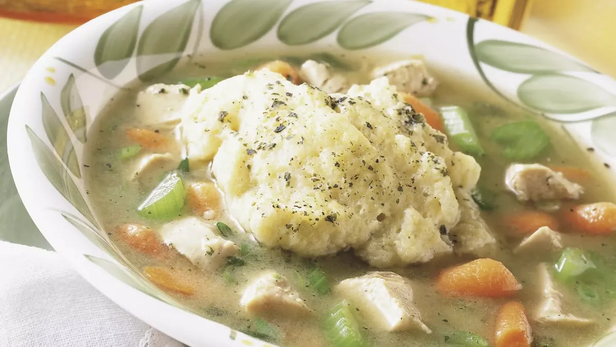 Chicken Soup with Cornbread Dumplings