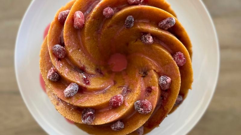 Glazed Cranberry-Orange Pound Cake