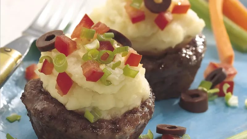 Greek-Style Shepherd's Meat and Potato Cups