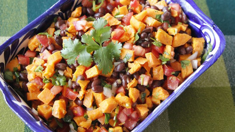 Mexican Sweet Potatoes with Black Beans
