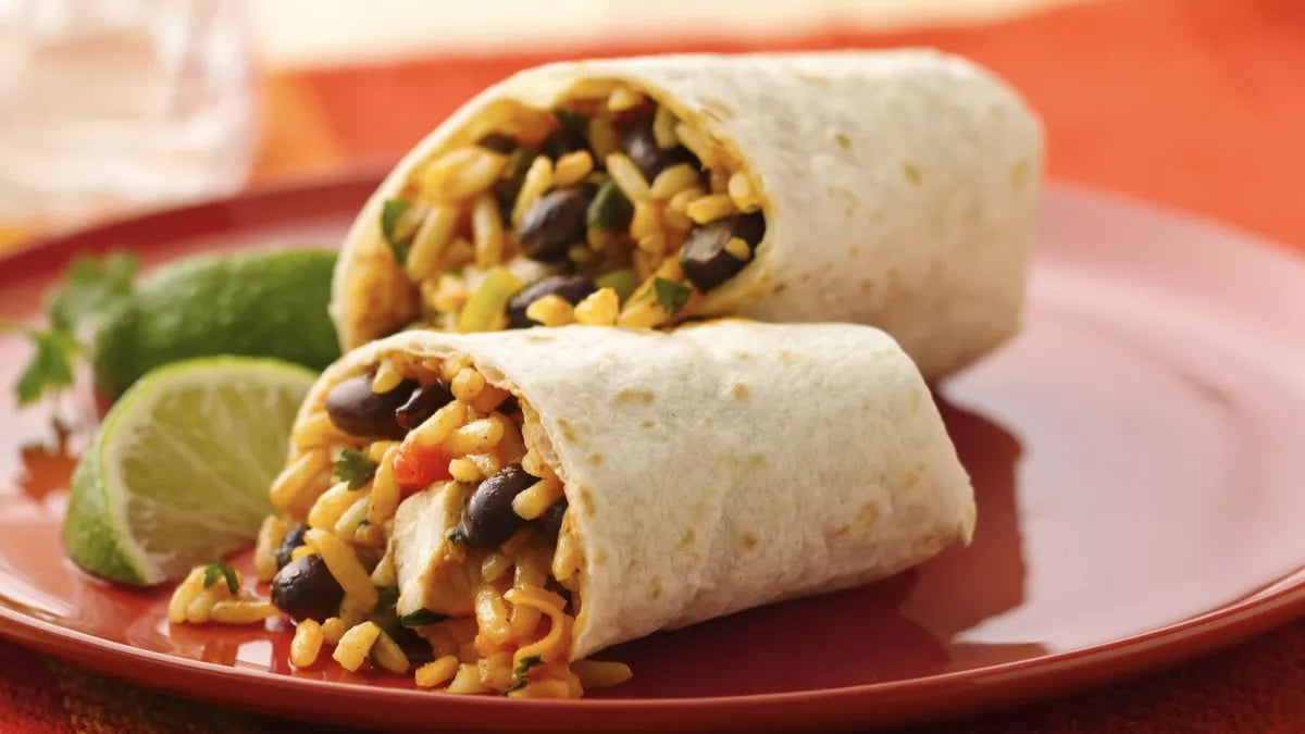 Chicken and Black Bean Burritos