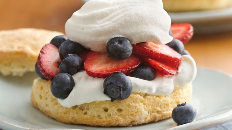 Red, White and Blueberry Shortcakes