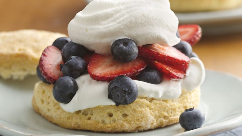 Red, White and Blueberry Shortcakes