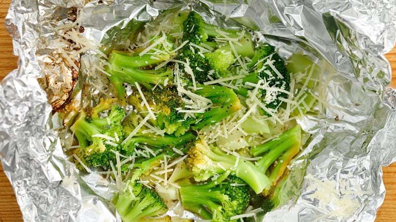Lemon-Parmesan Broccoli Foil Packs