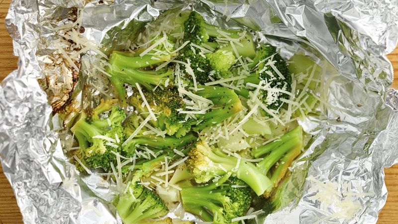 Lemon-Parmesan Broccoli Foil Packs