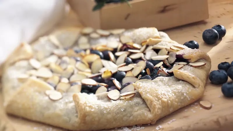 Fresh Blueberry Almond Tart