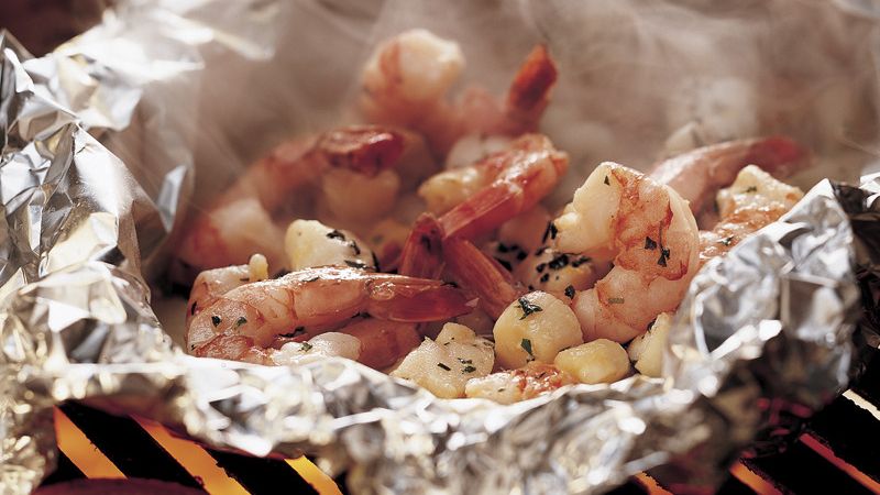 Grilled Herbed Seafood Foil Packs