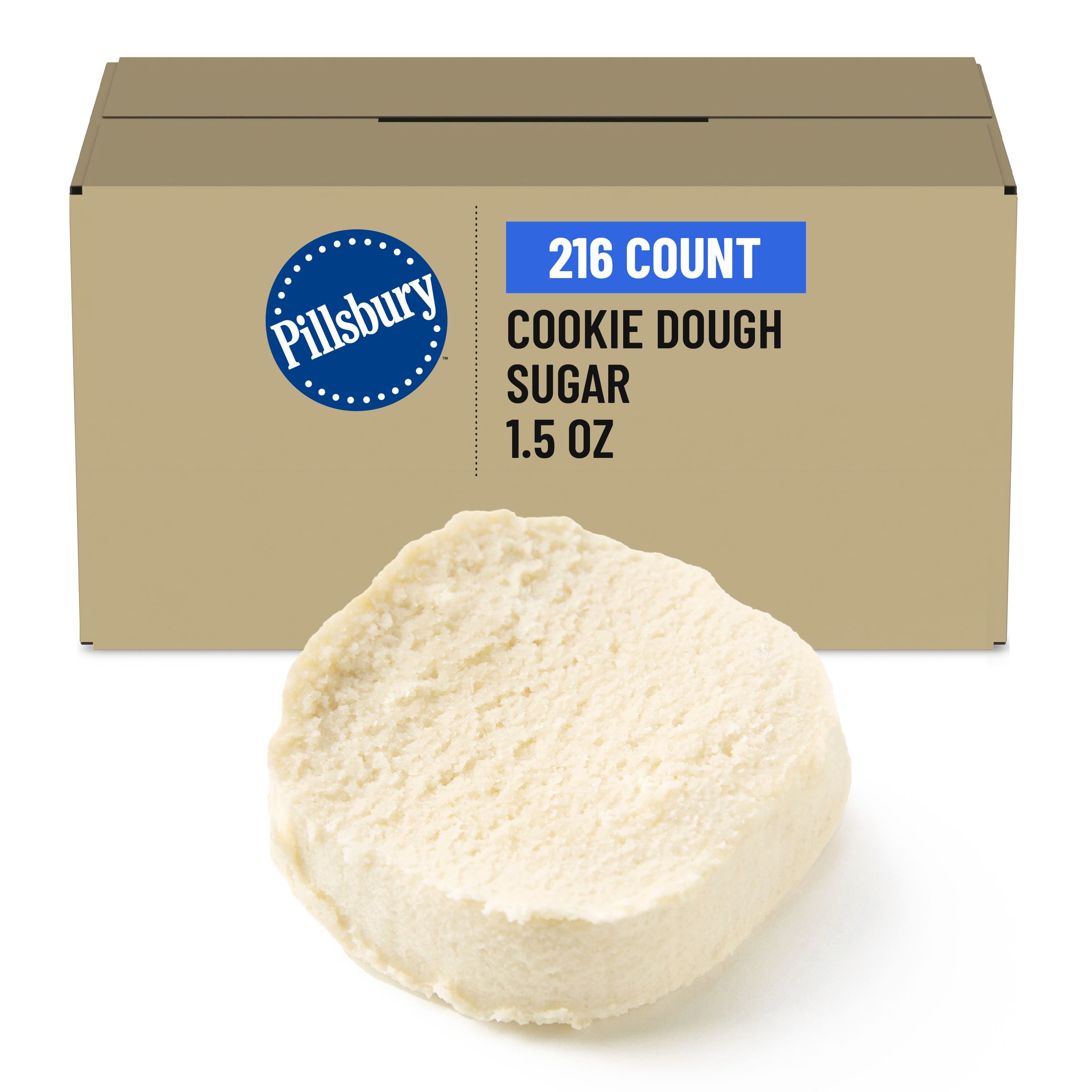  Case Optimized Hero Pillsbury Best Frozen Cookie Dough Puck Bulk Sugar 216/1.5 OZ