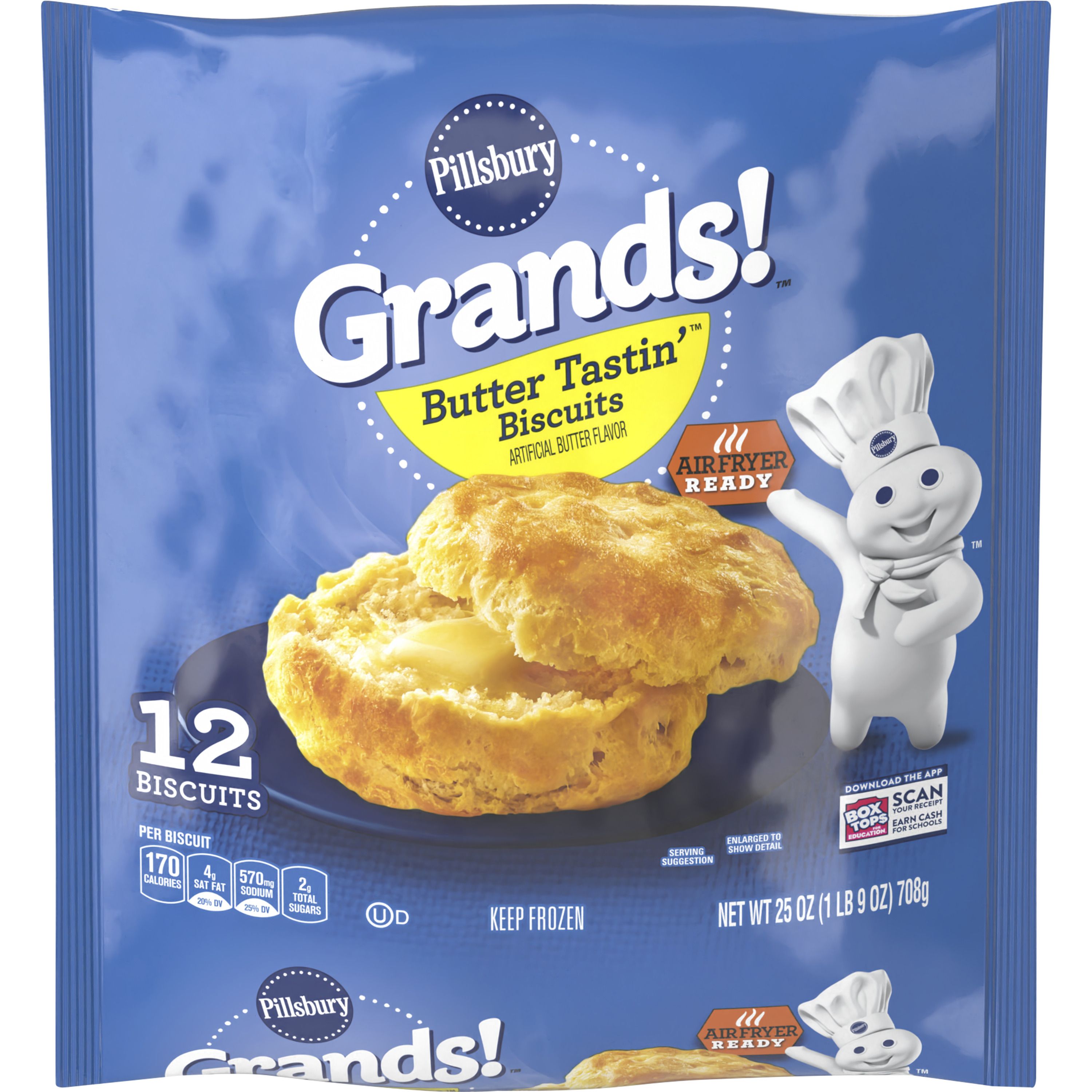 Grands!™ Butter Tastin’™ Frozen Biscuits (12 count) - Front
