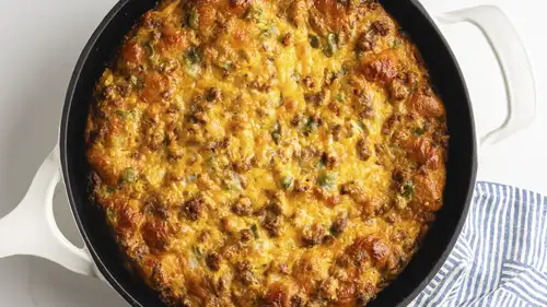 Cheesy Southwest Egg Bake 