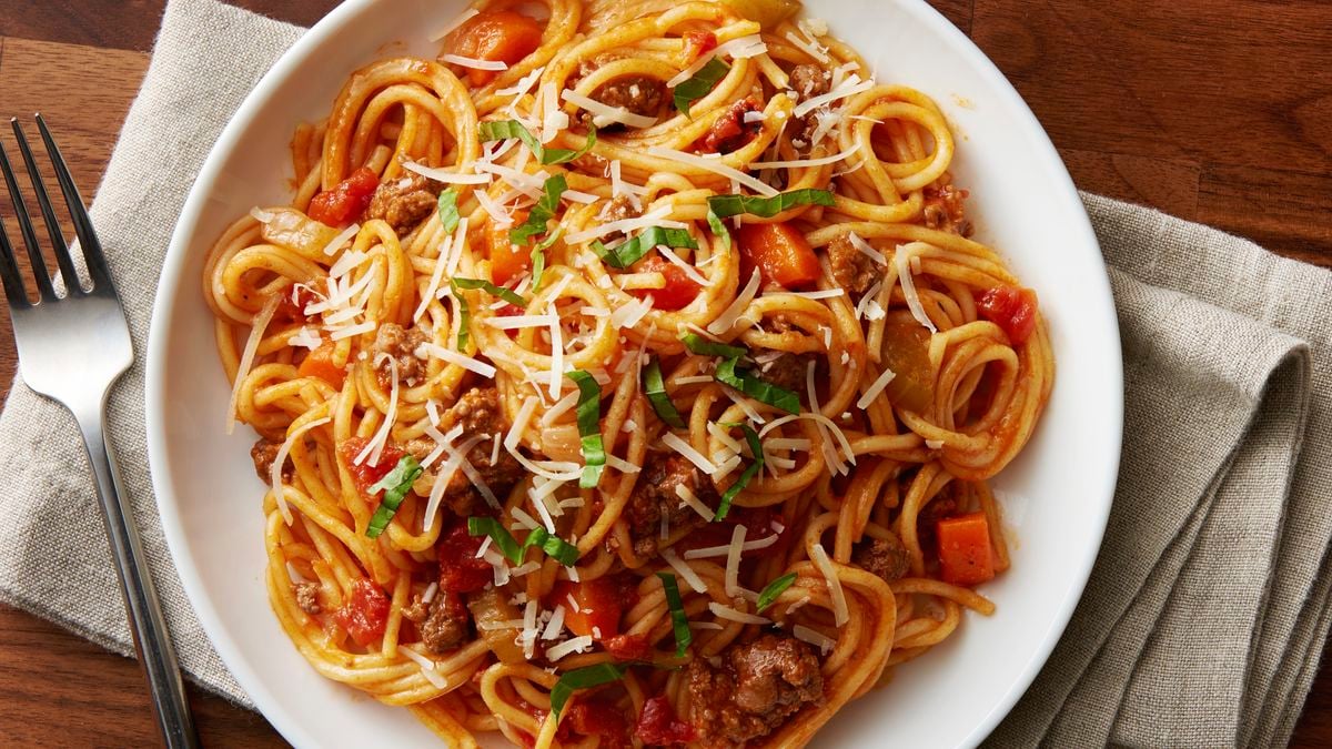 Here's the perfect recipe for date night at home: fresh and simple spaghetti  sauce + pasta made with a Hamilton Beach Electric Pasta Maker.…